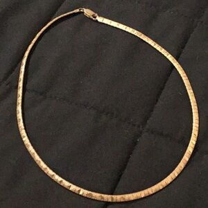 Vintage Elegant 16” 925/Solid Sterling Silver 4mm Reversible Omega Necklace